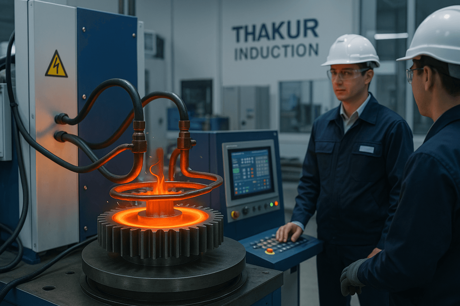 Visual comparison of induction hardening and case hardening